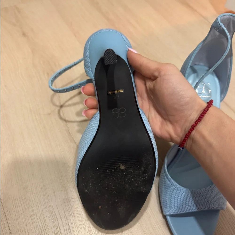 Light Blue Ankle-Strap Heeled Sandals - Women's - Picture 3 of 6